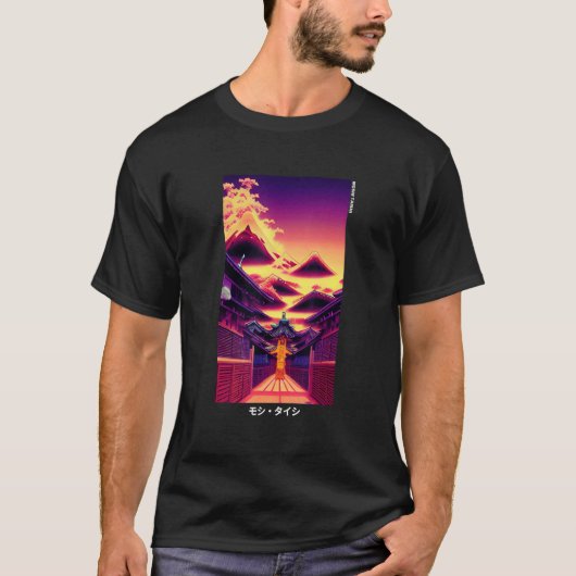 T-shirt 90's Retro Synthwave Japanese Vaporwave Otaku Aest (Devant)