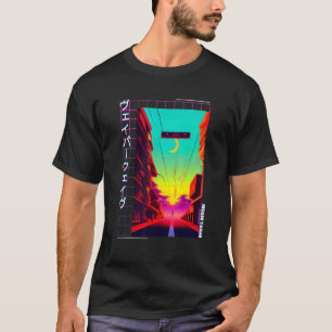 T-shirt 90's Retro Synthwave Japonais Vaporwave Otaku Aest
