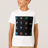 T-shirt 90s Retro Tech and Web Icon Pattern (Devant)
