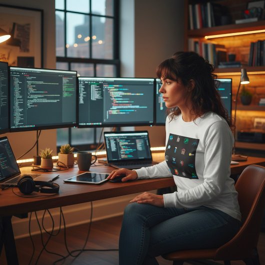 T-shirt 90s Retro Tech and Web Icon Pattern