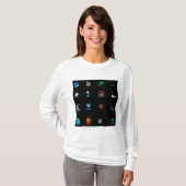 T-shirt 90s Retro Tech and Web Icon Pattern (Devant entier)