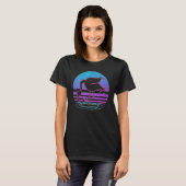 T-shirt 90s Rétro Vaporwave Exotic Bird Flamant rose anima (Devant entier)