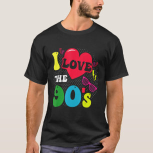 T-shirt 90s tenue femmes Hommes Costume Party I Love Les 8