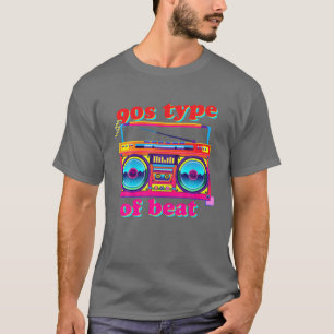 T-shirt 90'S Type De Beat Boom Box Drôle Cassette Vin