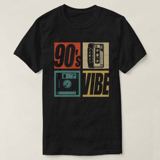 T-shirt 90s Vibe 1990s Mode 90 Theme Party 90s (Design devant)