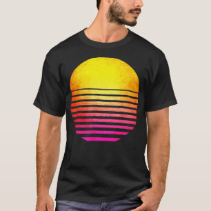 T-shirt 90s Vintage Outrun Sun Retro