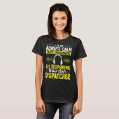 T-shirt 911 Dispatch Operator Gold Line Really Crazy Dispa (Devant entier)