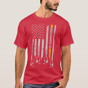 T-shirt 911 Dispatcher American Flag Joyeux Noël Speci