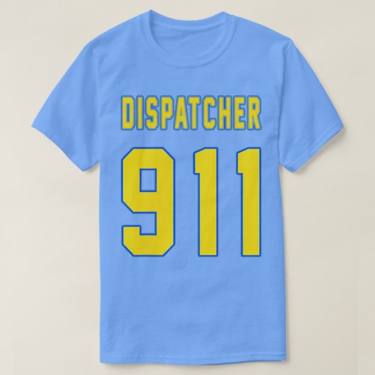 T-shirt 911 Dispatcher avec le drapeau américain à l'arriè (Design devant)