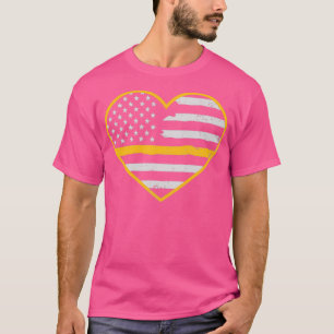 T-shirt 911 Dispatcher Chemise Patriotique US Coeur Drapea