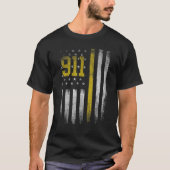 T-shirt 911 Dispatcher Dispatch Us Flag Police Emergency (Devant)