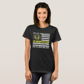 T-shirt 911 Dispatcher US Flag Thin Gold Line Emergency Di (Devant entier)