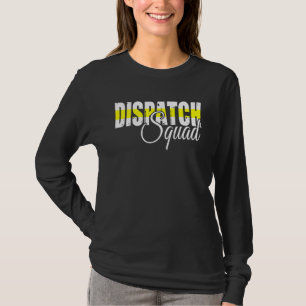 T-shirt 911 Dispatcher Usa Drapeau mince ligne jaune
