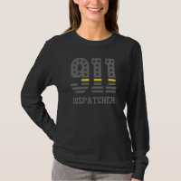 911 Dispatcher USA Drapeau mince ligne jaune Urgen