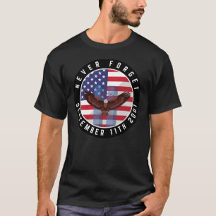 T-shirt 911 Mémorial n'oubliez jamais l'aigle drapeau amér