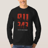 T-shirt 911 Nous N'Oublierons Jamais 343 Pompiers Patriote (Devant)