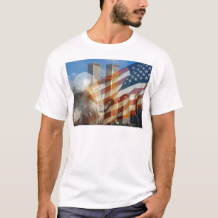 T-shirt 911 tours de drapeau d'aigle