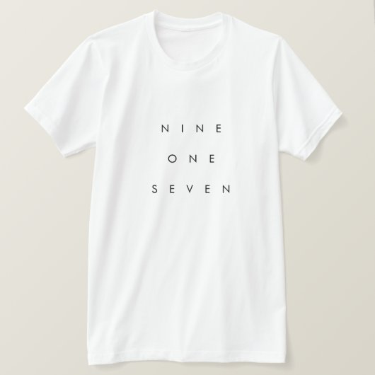 T-shirt 917 Indicatif régional (Design devant)