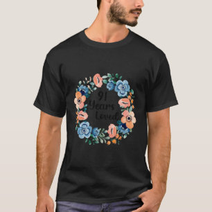 T-shirt 91 Ans Maman Amoureuse Grand-mère 91 91E