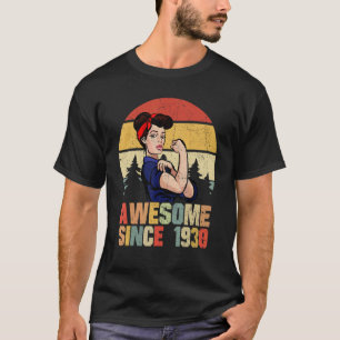 T-shirt 92 Ans Awesome depuis 1930 92ème Anniversaire Femm
