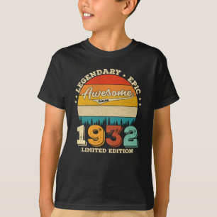 T-shirt 93 Ans 1932 Awesome depuis 93e anniversaire Cadeau