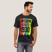 T-shirt 93 ans Vintage 1930 93e anniversaire (Devant entier)