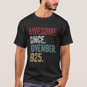T-shirt 95E Anniversaire S Depuis Novembre 1925 95 Ans G