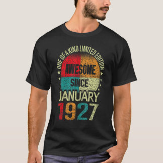 T-shirt 96 Année stupéfiante depuis Janvier 1927 Vintage 9