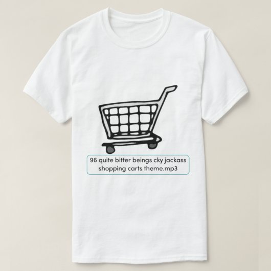 T-shirt 96 êtres assez amers cailloux jackass panier (Design devant)