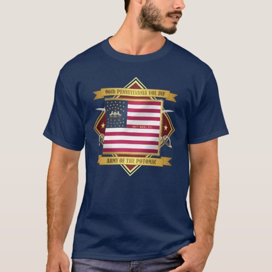 T-shirt 96e infanterie bénévole de Pennsylvanie (Devant)