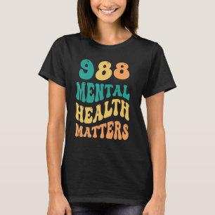 T-shirt 988 point-virgule La santé mentale compte Préventi