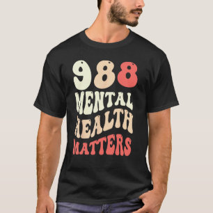 T-shirt 988 point-virgule La santé mentale compte Préventi