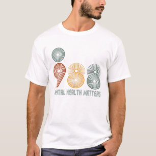 T-shirt 988 Semicolon, santé mentale, questions