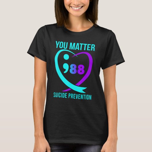 T-shirt 988 Sensibilisation à la prévention du suicide (Devant)