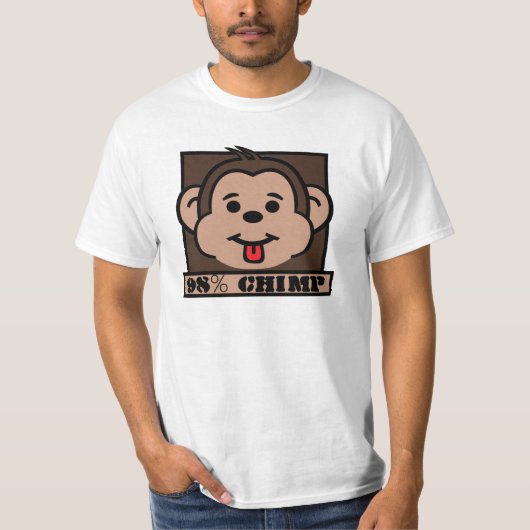 T-shirt 98% Chimp, Chimpanzé (Devant)