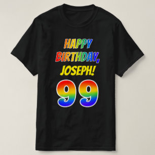 T-shirt 99e Anniversaire — Gras, Amusant, Arc-en-ciel 99,