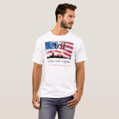 T-shirt 9/11 10ème anniversaire WTC et le drapeau (Devant entier)