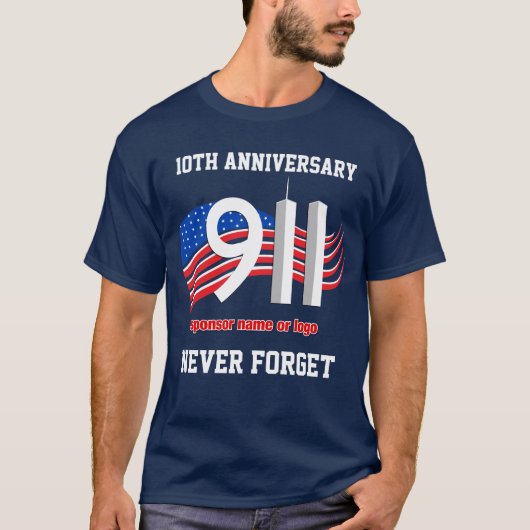 T-shirt 9/11 - 11 septembre - tee - shirt commandité (Devant)