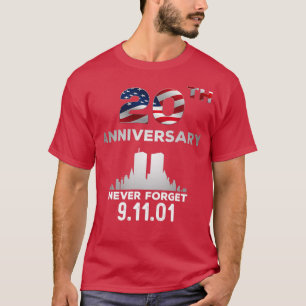 T-shirt 9 11 20e anniversaire Jamais oublié 9
