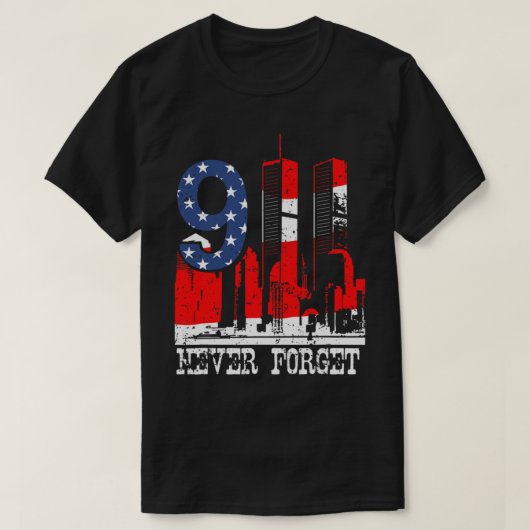 T-shirt 9-11 N'oubliez jamais (Design devant)