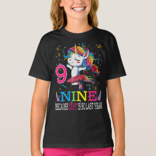 T-shirt 9 Anniversaire Cadeaux de fille Unicorn 9e anniver