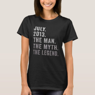 T-shirt 9 Anniversaire Le Mythe de l'Homme Légende Juillet