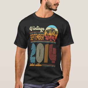 T-shirt 9 Anniversaire Vintage Septembre 2014 Filles