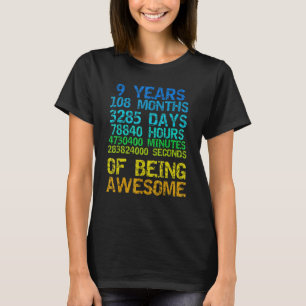 T-shirt 9 Ans 108 Mois Etre Une Formidable Distresse Vinta