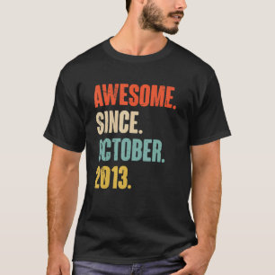 T-shirt 9 Ans 9e Anniversaire Awesome depuis Octobre 2011