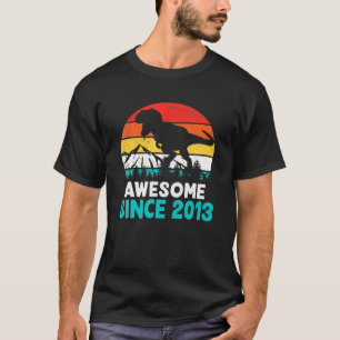 T-shirt 9 Ans 9E Anniversaire Garçon Awesome Depuis 2013 D