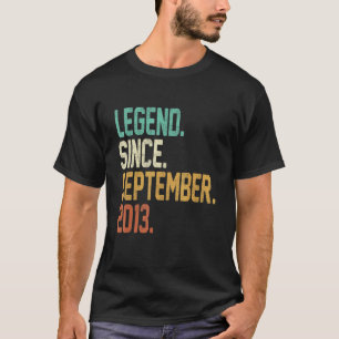 T-shirt 9 ans 9e anniversaire Légende depuis le 2 septembr
