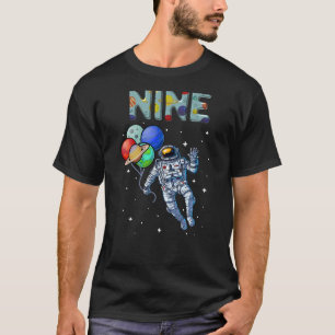 T-shirt 9 ans Anniversaire Garçon astronaute 9e anniversai