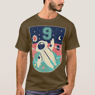 T-shirt 9 ans Anniversaire Garçon astronaute 9e Anniversai