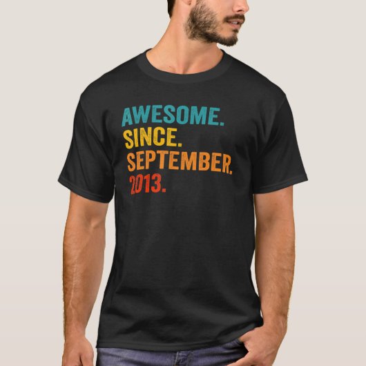 T-shirt 9 Ans Awesome depuis Septembre 2013 9e Naissance (Devant)